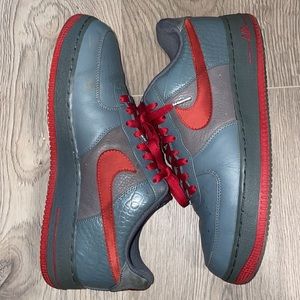Air Force 1 Premium Flint Grey | Varsity Red | Flint Grey